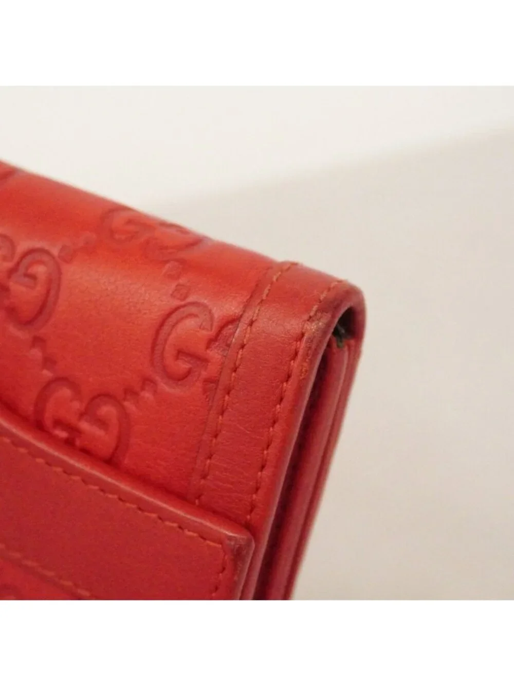 Gucci Wallet Guccissima Leather Red Gold - Picture 6 of 10